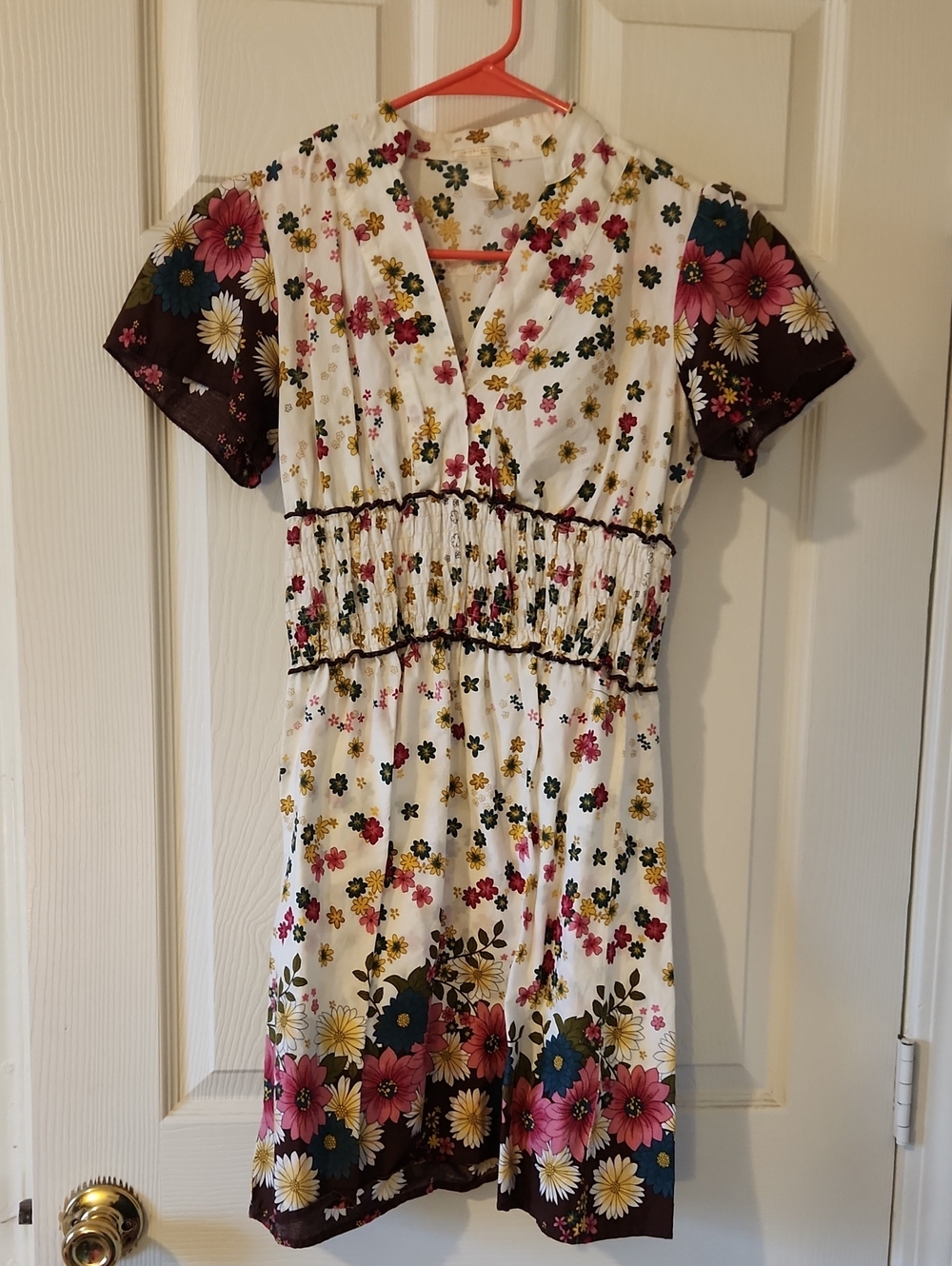 Ambiance  Floral Button-Front Dress 100% cotton Sz S